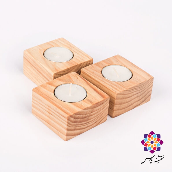 جاشمعی چوبی مکعبی 10