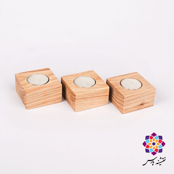 جاشمعی چوبی مکعبی 10