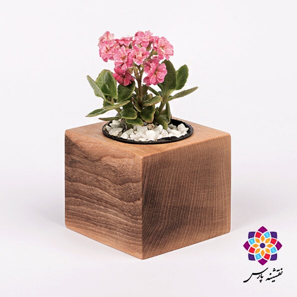 گلدان چوبی مکعبی 10
